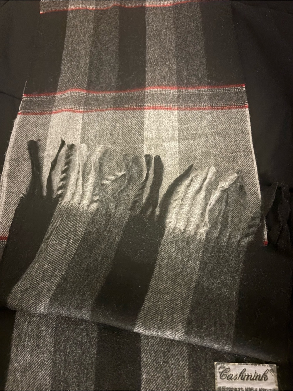 Gray & Black Striped Men's Scarf